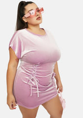 Plus Gonna Act Out Velour Mini Dress