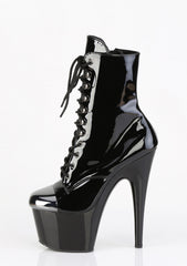 Adore-1020 Platform Ankle Steel Toe Boots-Black