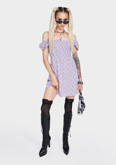 Lavender Daisy Field Eldre Dress
