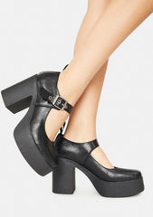 Down To Business Chunky Platform Heels