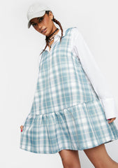 Plaid Pinafore Dress