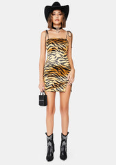 Gold Tiger Verso Mini Dress