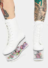 Qloud Ultra White Platform Boots
