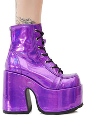 Camel-203 Platform Ankle Boots