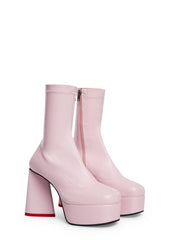 Walk On By Ankle Boots - Pink