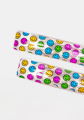 Smiley Square Hair Clip Set