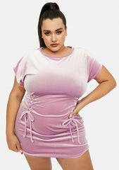 Plus Gonna Act Out Velour Mini Dress