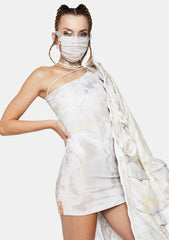 Dirty Asymmetric Mini Dress
