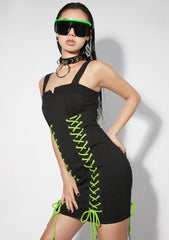 Got It Bad Lace Up Bodycon Dress