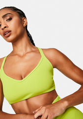 Lime Ribbed Curve Bralette