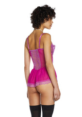 Spoiled But Not Rotten Lace Teddy - Plum