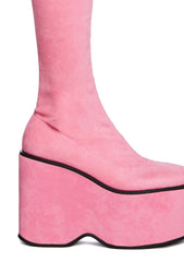 Pink Felix Platform Thigh High Boots