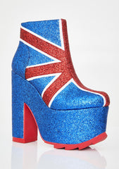 Nightmare Union Jack Platform Boots