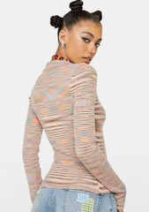 Promised A Good Time Striped Top
