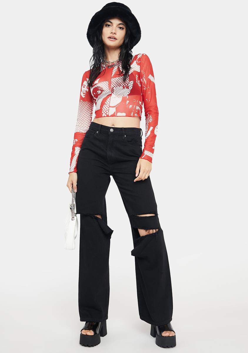 Heavy Distressed Dad Jeans
