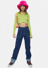 Ryals Button Up Crop Top