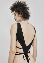Reverb Deep Cut Strappy Bodysuit