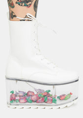 Qloud Ultra White Platform Boots