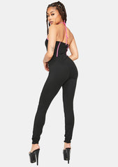 Got My Number Lace-Up Jumpsuit
