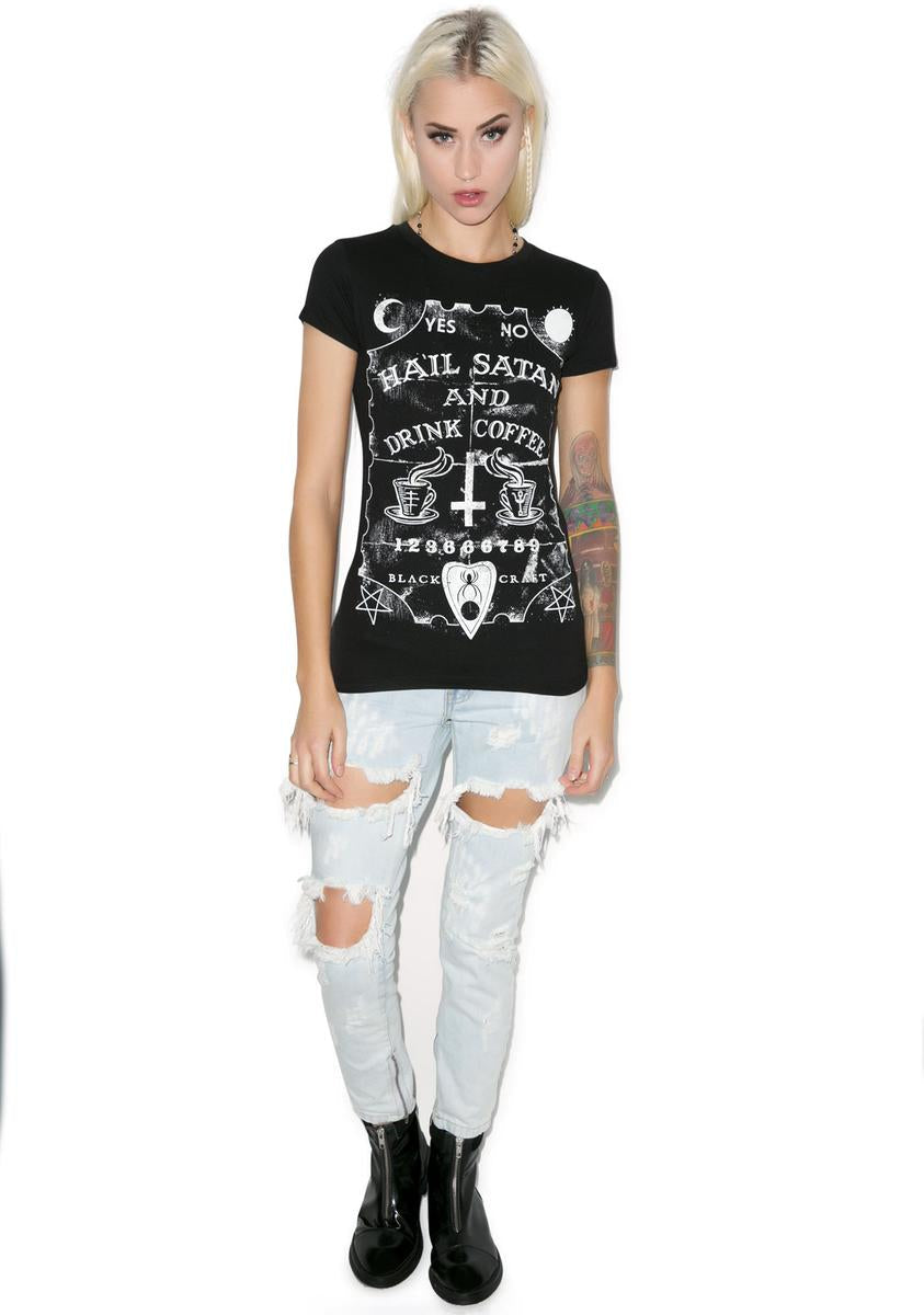 Hail Satan &amp; Drink Coffee Tee