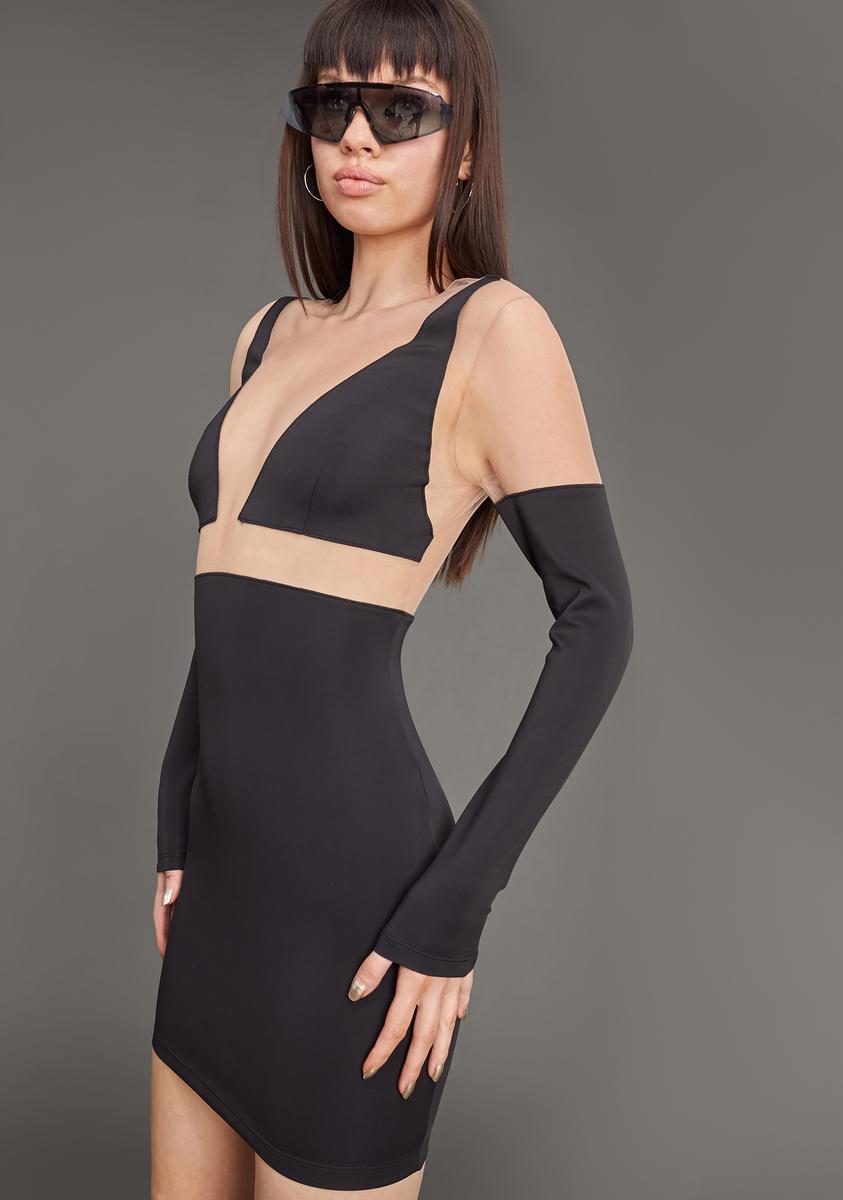 Sneak Peek Mesh Bodycon Dress
