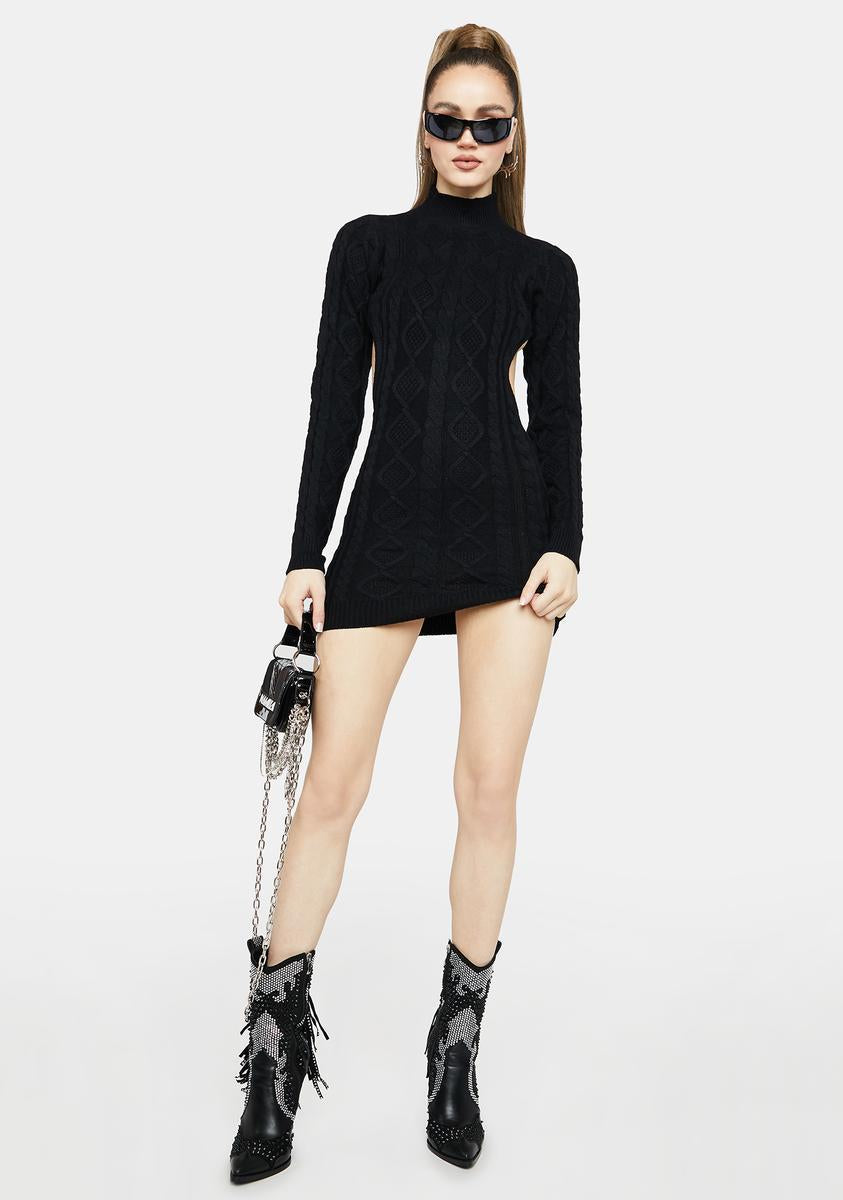 Sinful Darling By Default Cable Knit Dress
