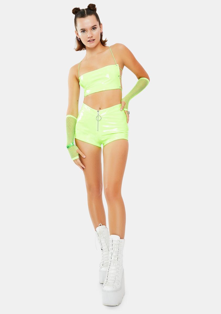 Vivid Live Out Loud Lace Up Top