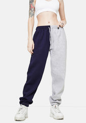 Megan Navy Grey Split Sweatpants