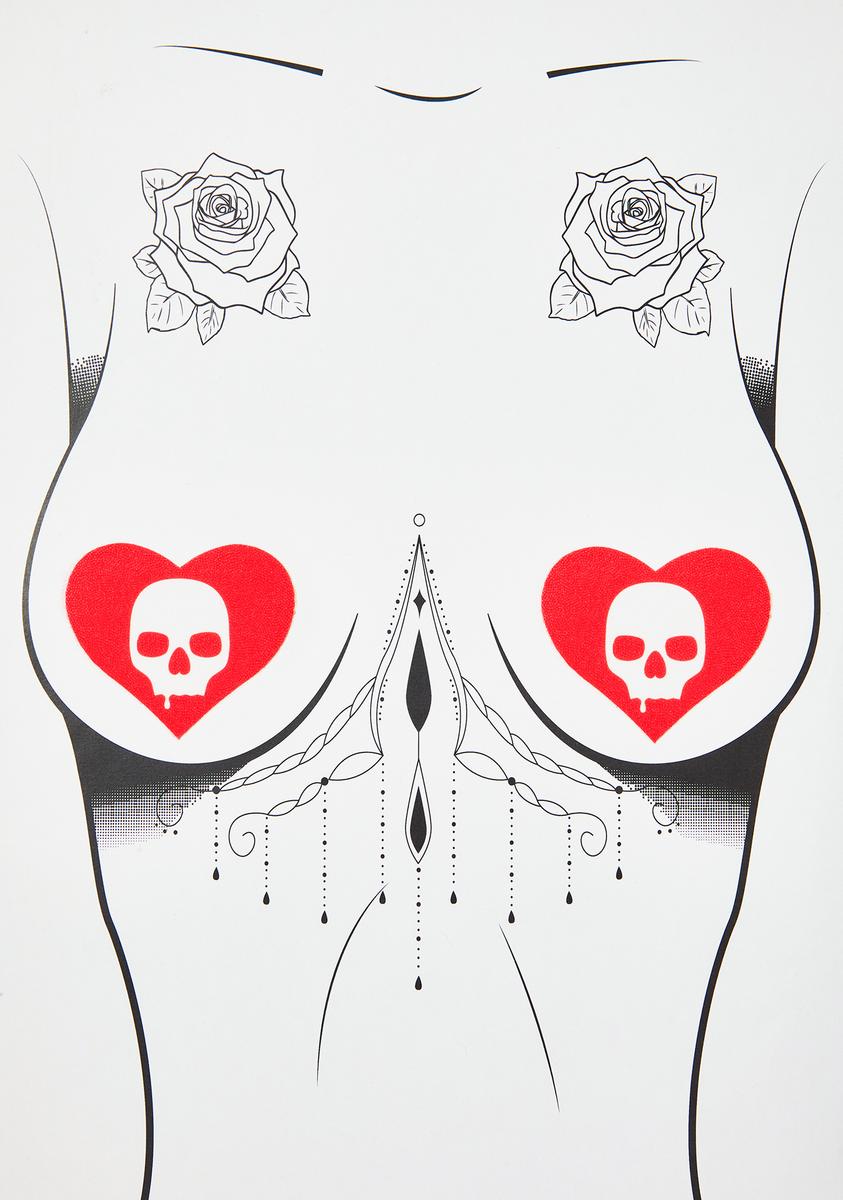Heart Skull Pasties