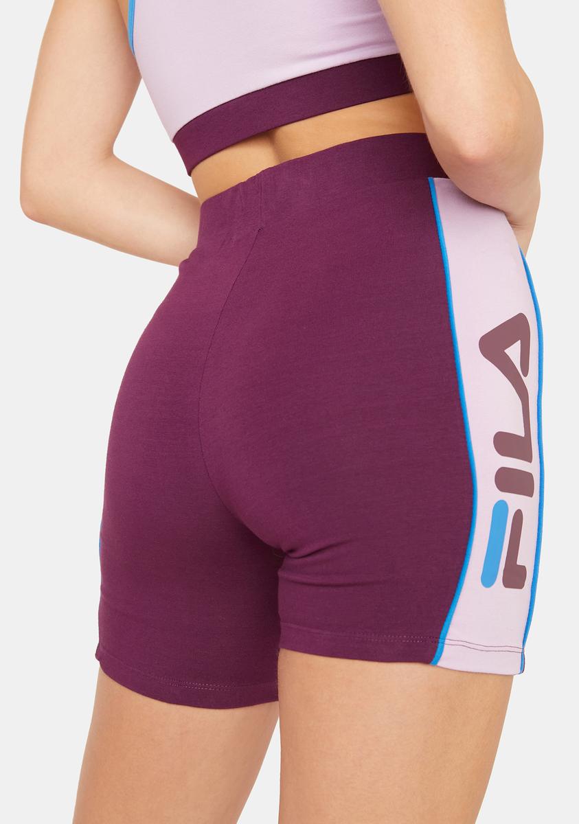 Burgundy Davina Bike Shorts