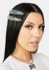 Smiley Face Hair Clip Set