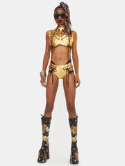 Golden Rude Awakening Lace-Up Shorts