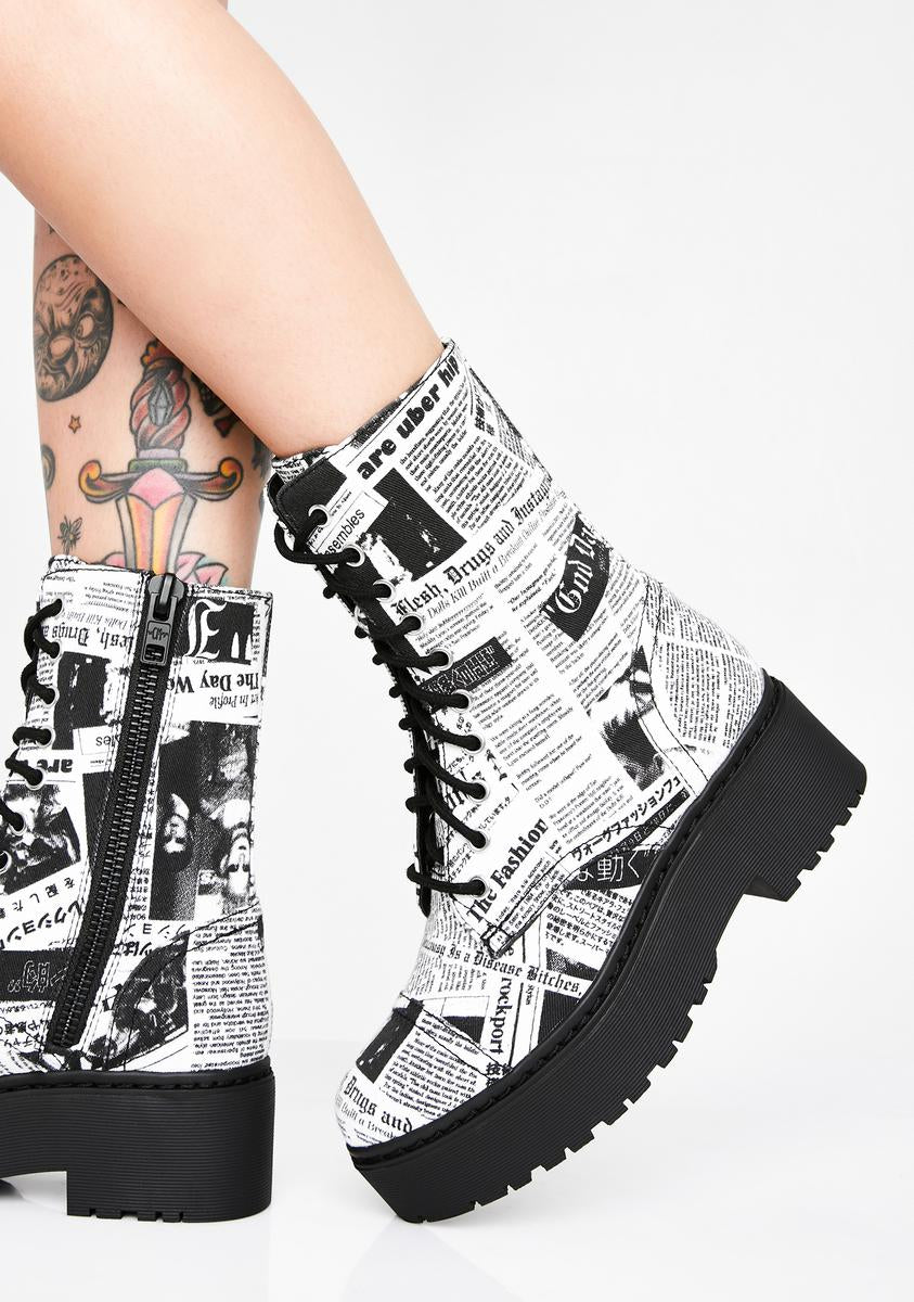 Breaking News Combat Boots