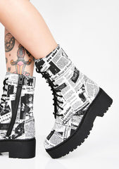 Breaking News Combat Boots