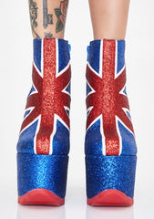 Nightmare Union Jack Platform Boots