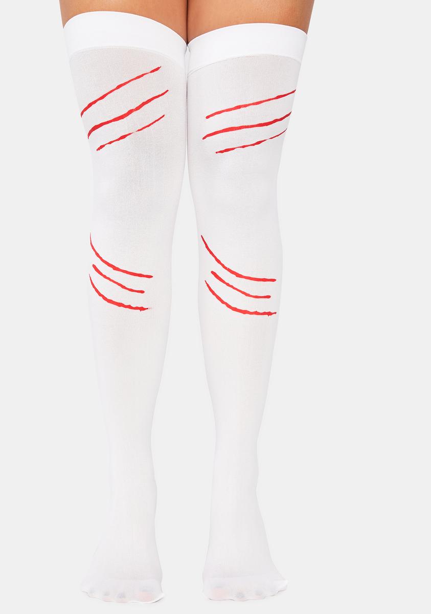 Scratch N' Split Thigh Highs