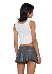 Search And Destroy Corset Tank - White