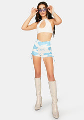 Azure Ride With Me Booty Shorts