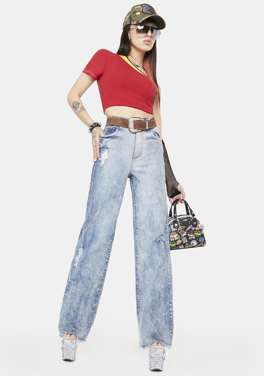 Night Scene Acid Wash Jeans