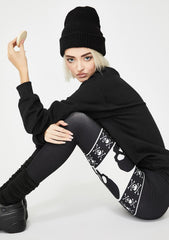 Thigh Skull And Crossbones Leggings