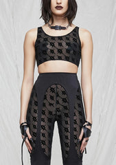 Synth Layered Logo Print Mesh Leggings