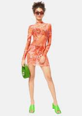 Heat Things Up Mesh Bodycon Dress